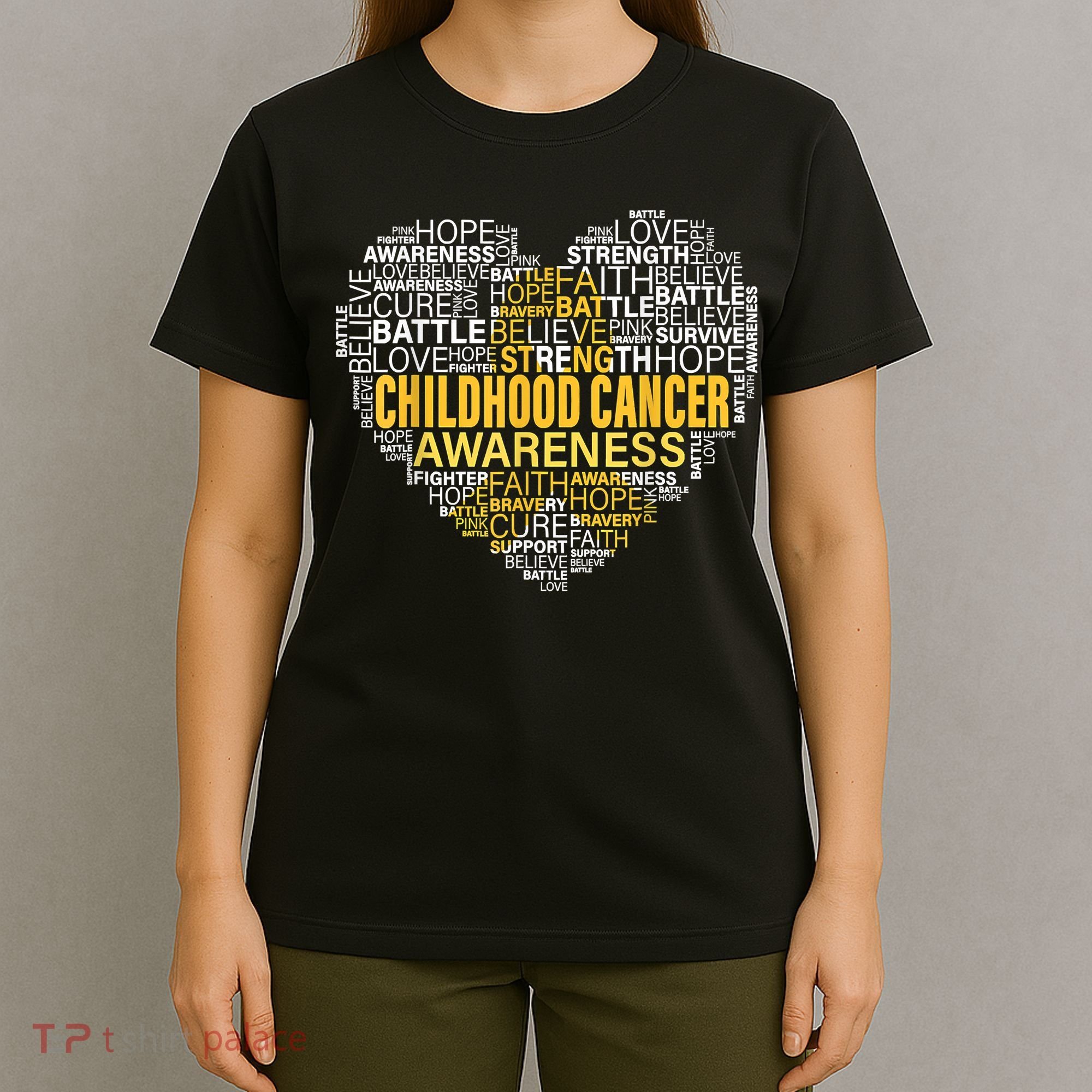 Childhood Cancer Awareness Hope Support Strong Warrior T-Shirt