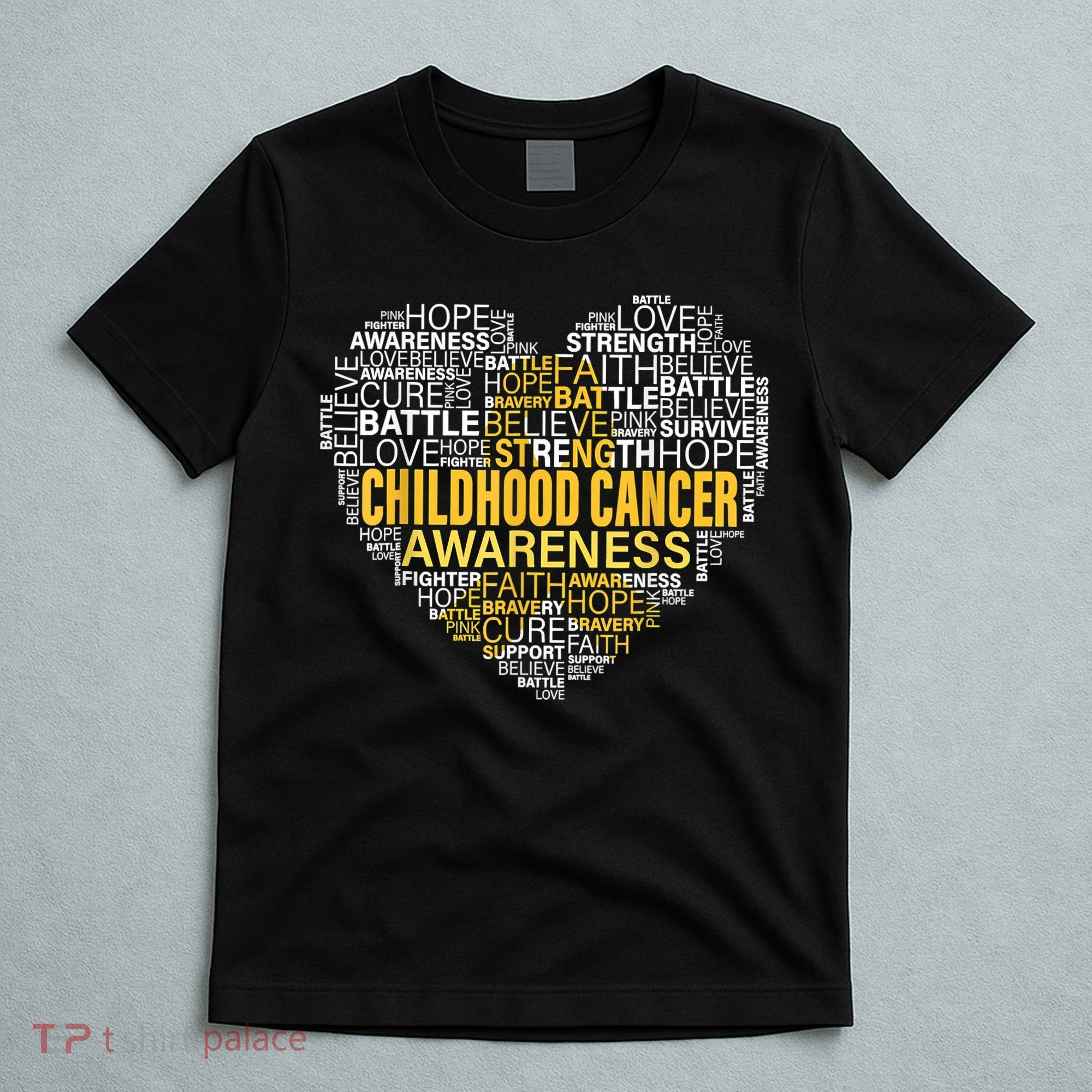 Childhood Cancer Awareness Hope Support Strong Warrior T-Shirt