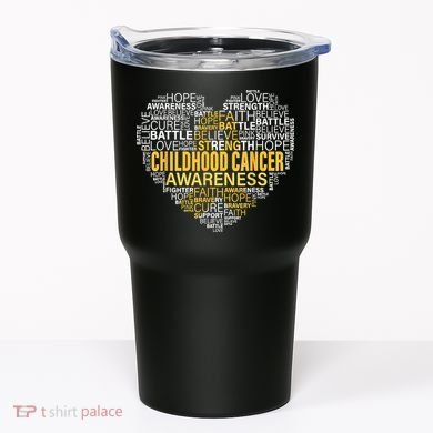 Childhood Cancer Awareness Hope Support Strong Warrior Tumbler