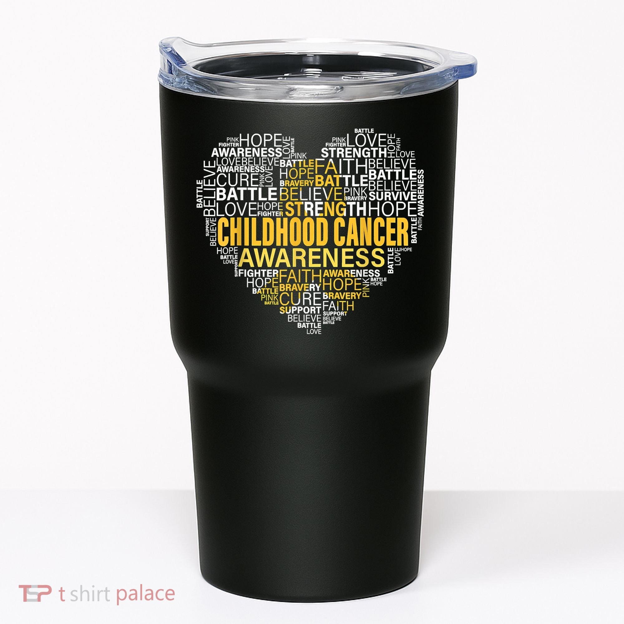 Childhood Cancer Awareness Hope Support Strong Warrior Tumbler