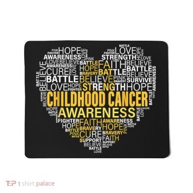 Childhood Cancer Awareness Hope Support Strong Warrior Mousepad