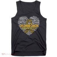 Childhood Cancer Awareness Hope Support Strong Warrior Tank Top thumb 0