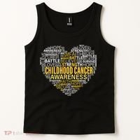 Childhood Cancer Awareness Hope Support Strong Warrior Tank Top thumb 2