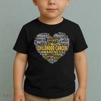 Childhood Cancer Awareness Hope Support Strong Warrior Toddler T-Shirt thumb 2