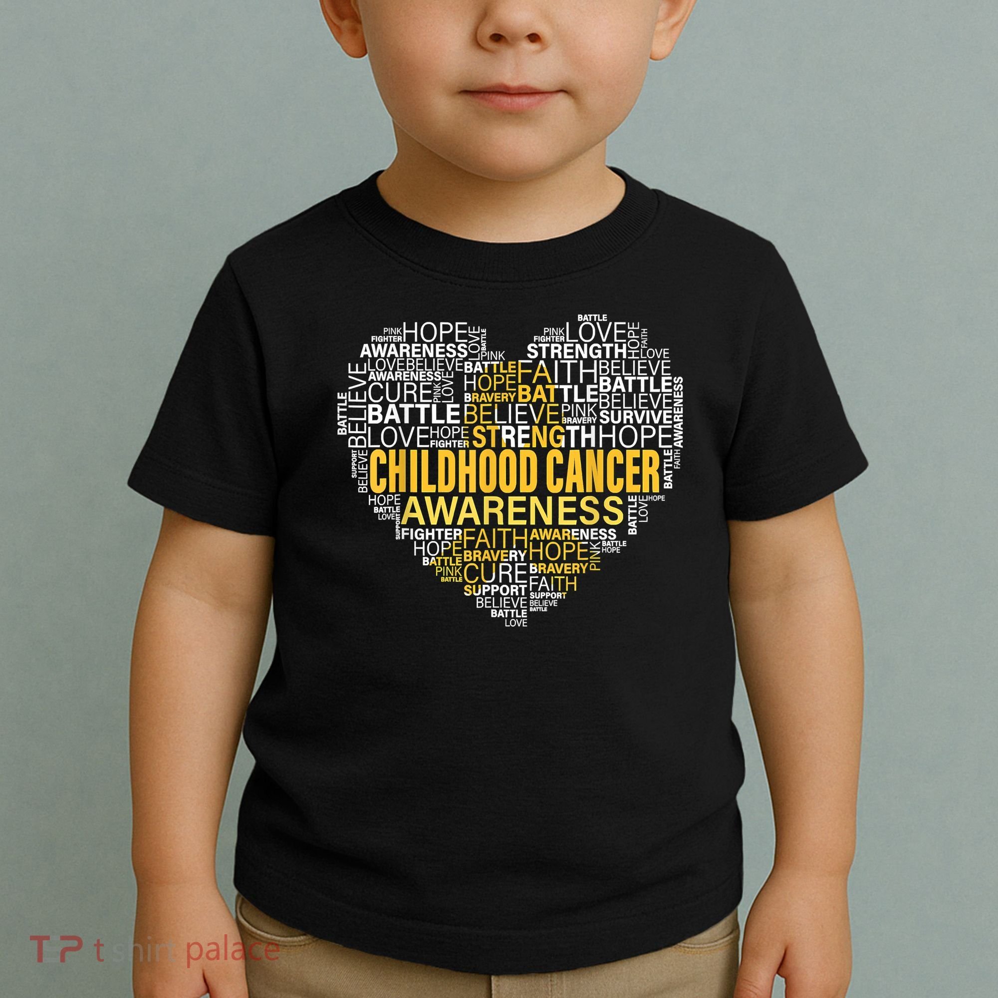 Childhood Cancer Awareness Hope Support Strong Warrior Toddler T-Shirt
