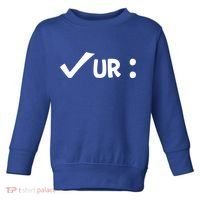 Colon Cancer Awareness Blue Check Your Colon Gift Toddler Sweatshirt thumb 0
