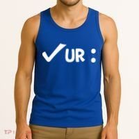 Colon Cancer Awareness Blue Check Your Colon Gift Tank Top thumb 3