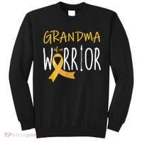 Childhood Cancer Awareness Grandma Of A Warrior Sweatshirt thumb 0
