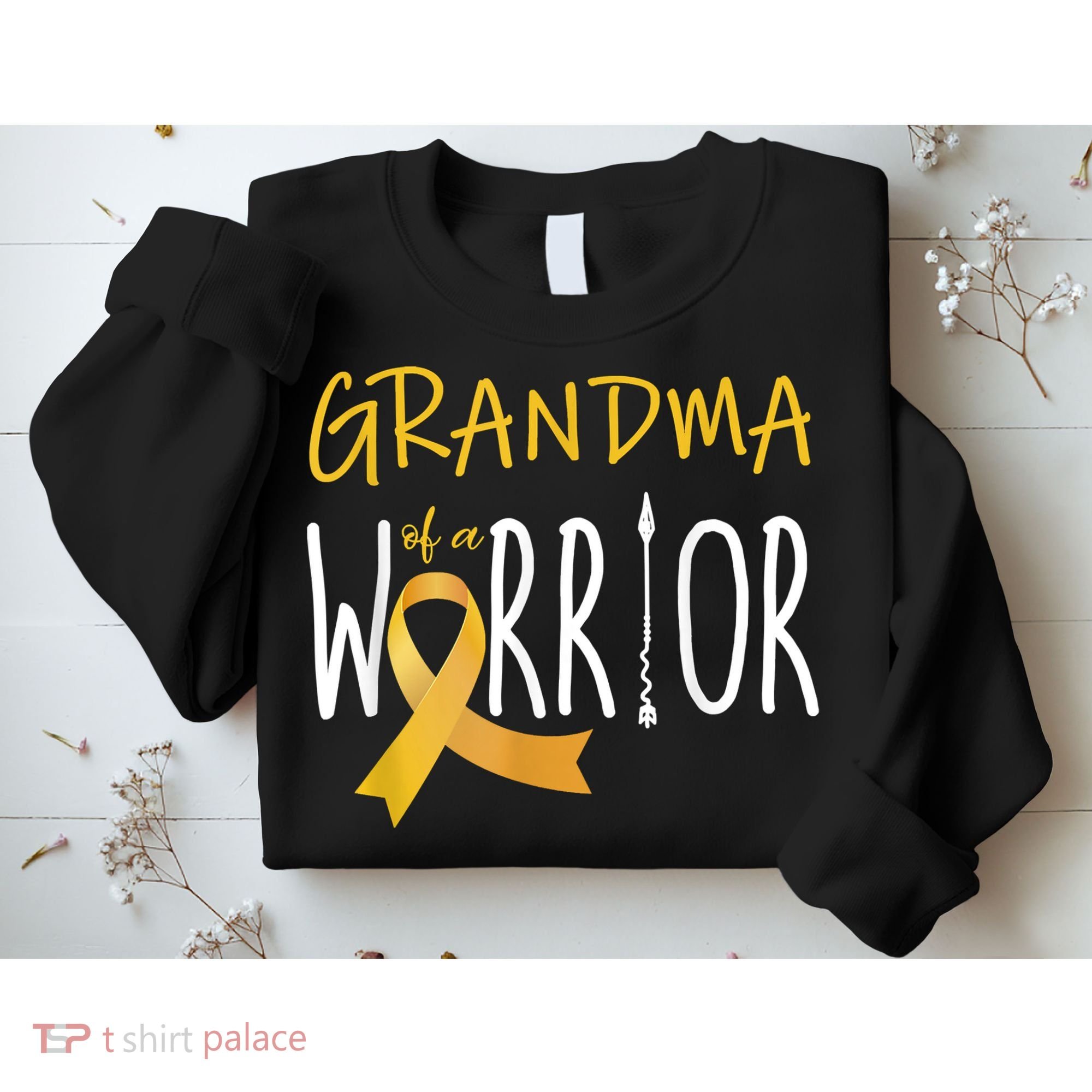 Childhood Cancer Awareness Grandma Of A Warrior Sweatshirt