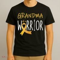Childhood Cancer Awareness Grandma Of A Warrior T-Shirt thumb 3