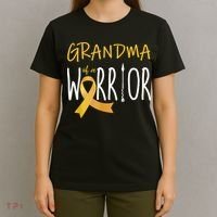 Childhood Cancer Awareness Grandma Of A Warrior T-Shirt thumb 4