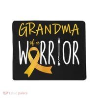 Childhood Cancer Awareness Grandma Of A Warrior Mousepad thumb 0