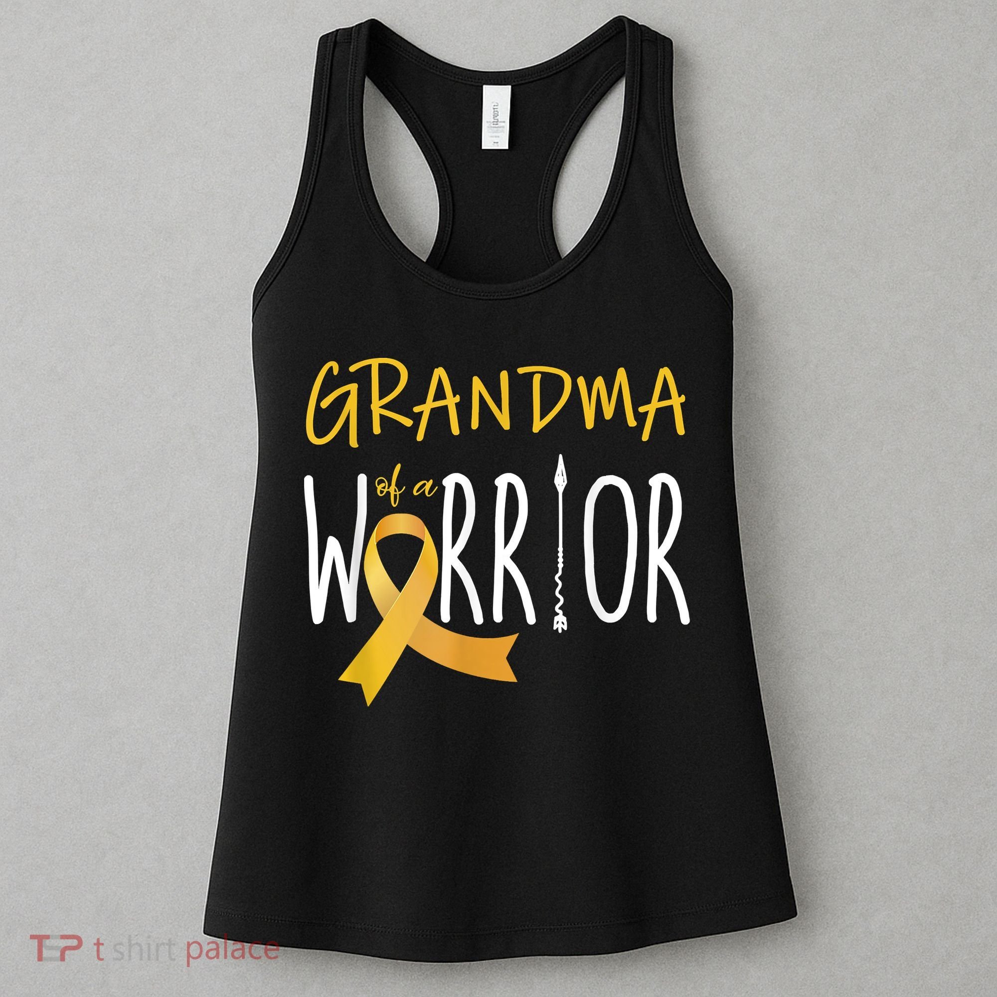 Childhood Cancer Awareness Grandma Of A Warrior Women's Tank Top