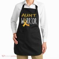 Childhood Cancer Awareness Aunt Of A Warrior Apron thumb 2
