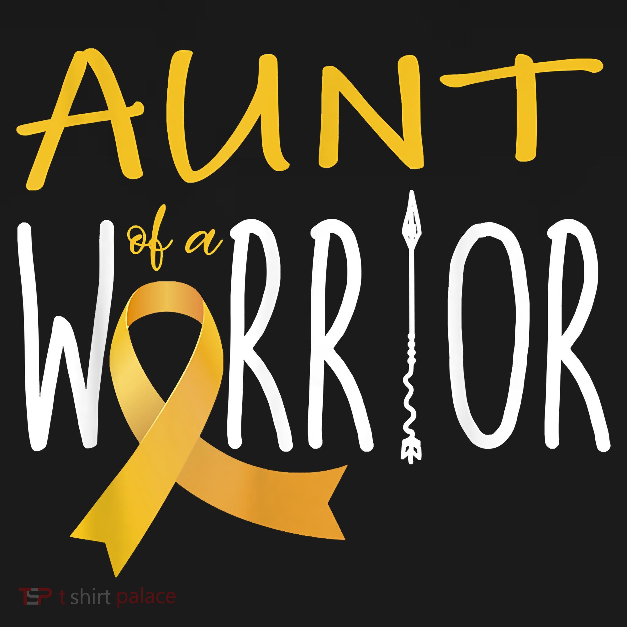 Childhood Cancer Awareness Aunt Of A Warrior T-Shirt