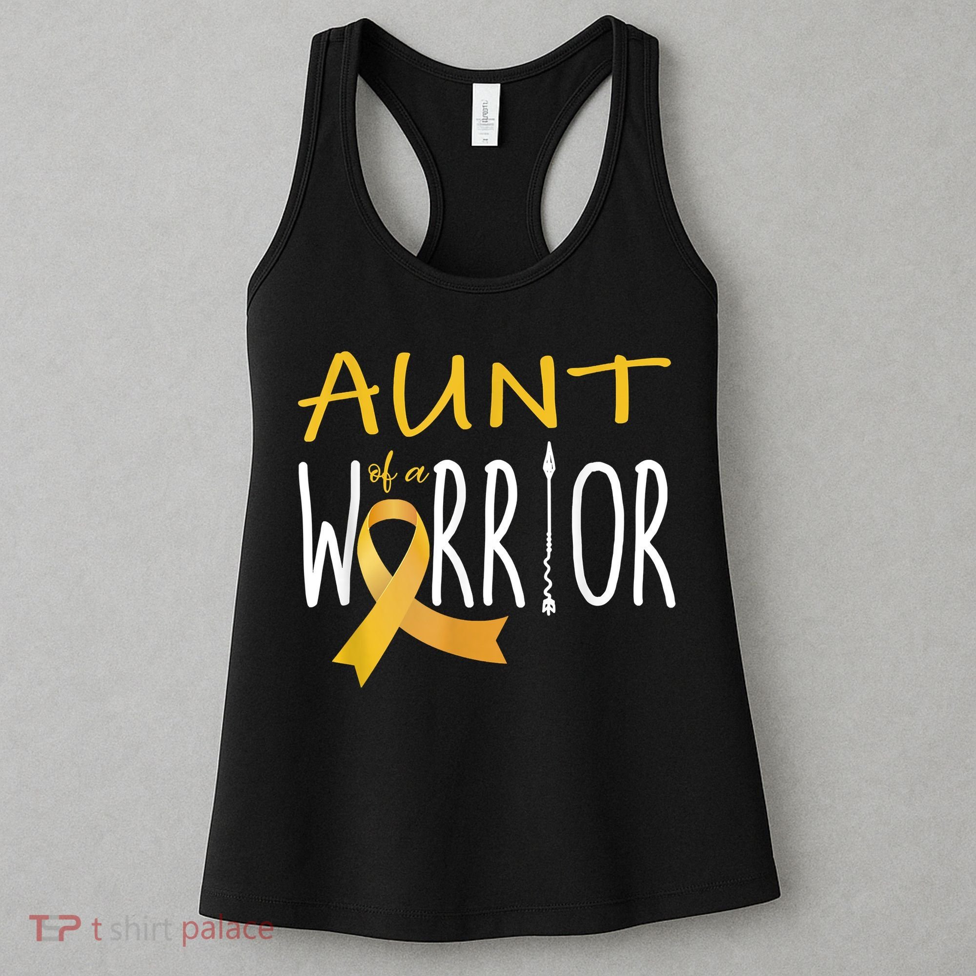 Childhood Cancer Awareness Aunt Of A Warrior Women's Tank Top