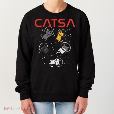 Catsa Cat Astronauts Funny Kitten Space Women Women's Sweatshirt