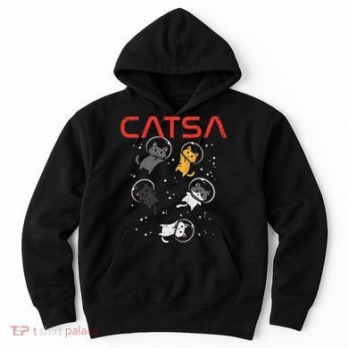 Catsa Cat Astronauts Funny Kitten Space Women Hoodie