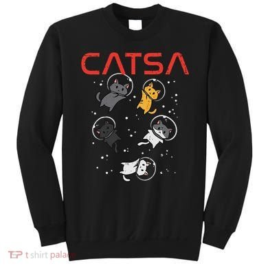 Catsa Cat Astronauts Funny Kitten Space Women Sweatshirt