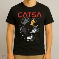 Catsa Cat Astronauts Funny Kitten Space Women T-Shirt thumb 3