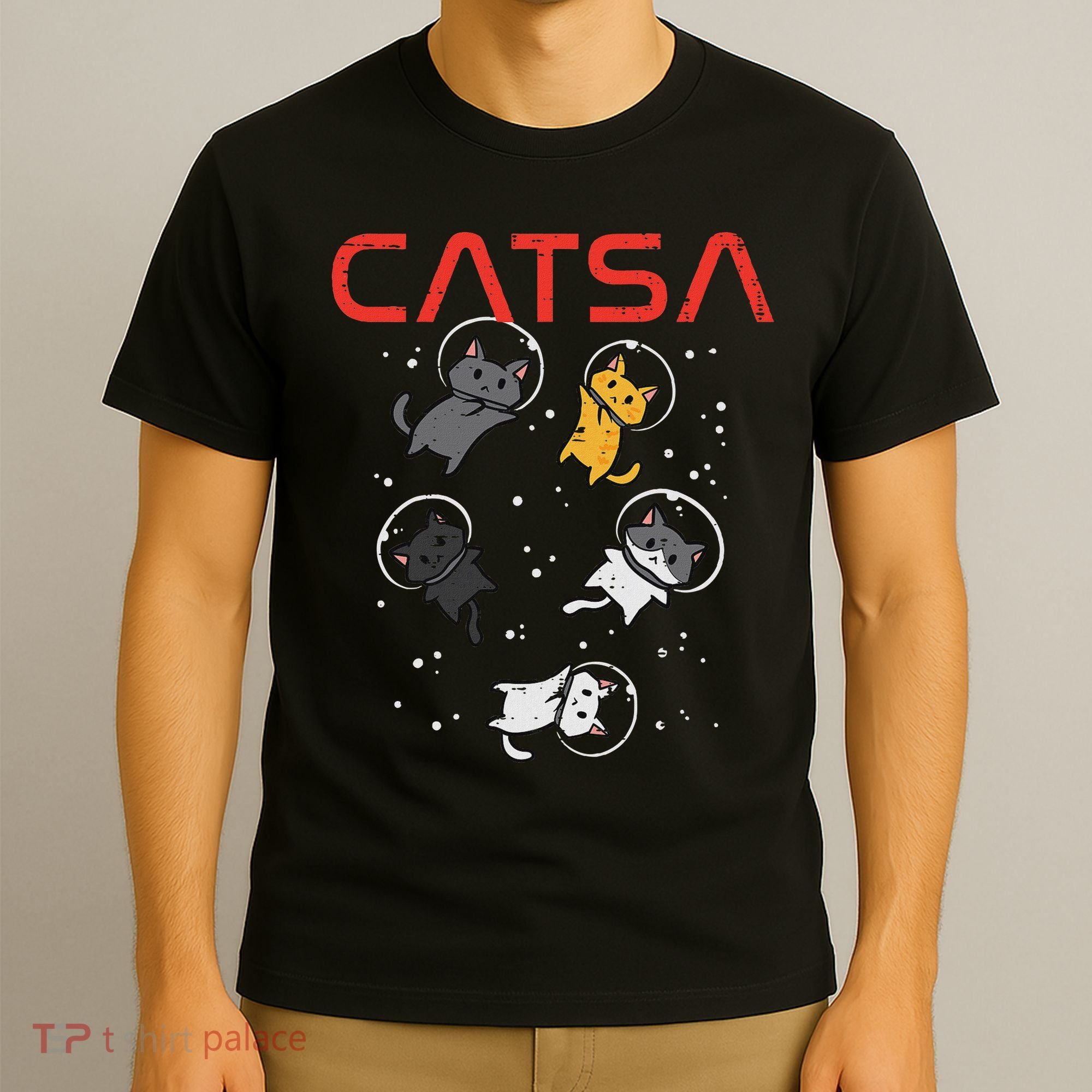 Catsa Cat Astronauts Funny Kitten Space Women T-Shirt