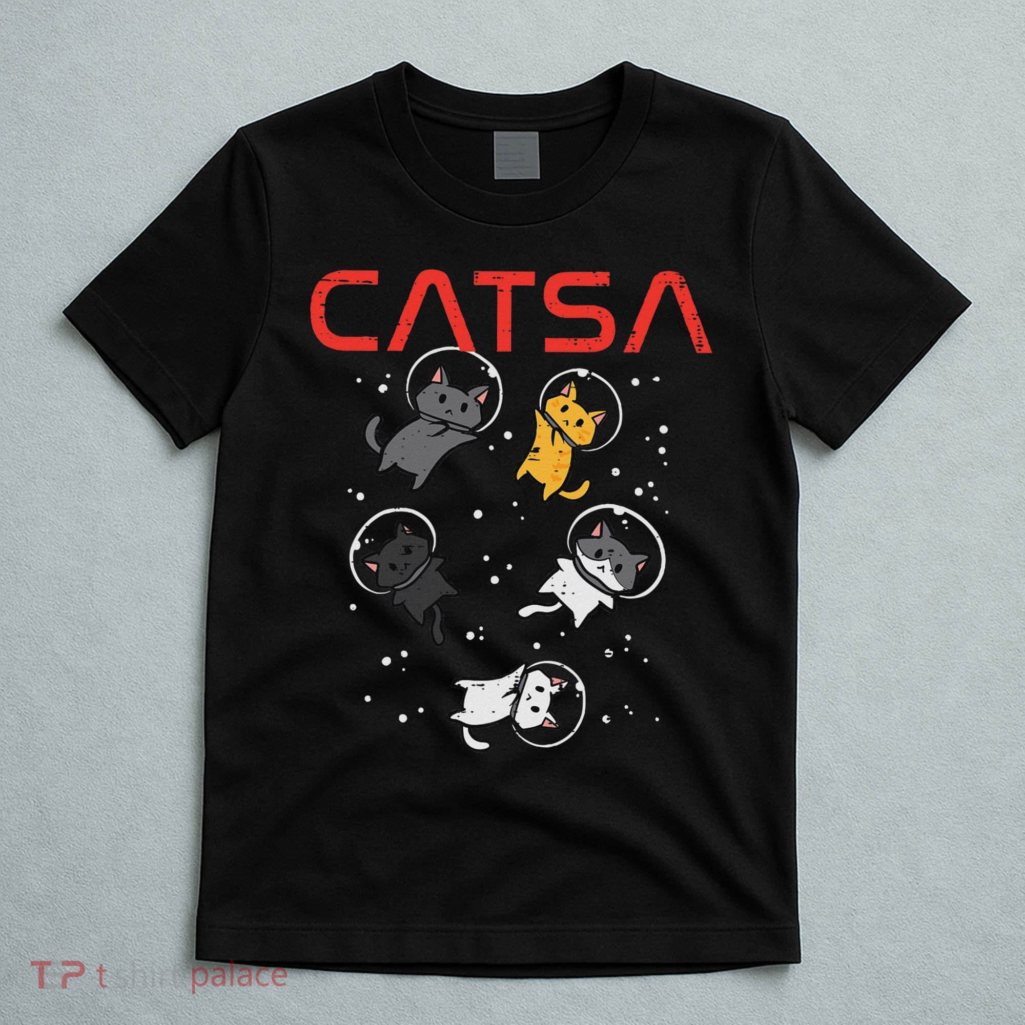Catsa Cat Astronauts Funny Kitten Space Women T-Shirt