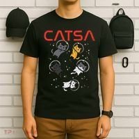 Catsa Cat Astronauts Funny Kitten Space Women T-Shirt thumb 6