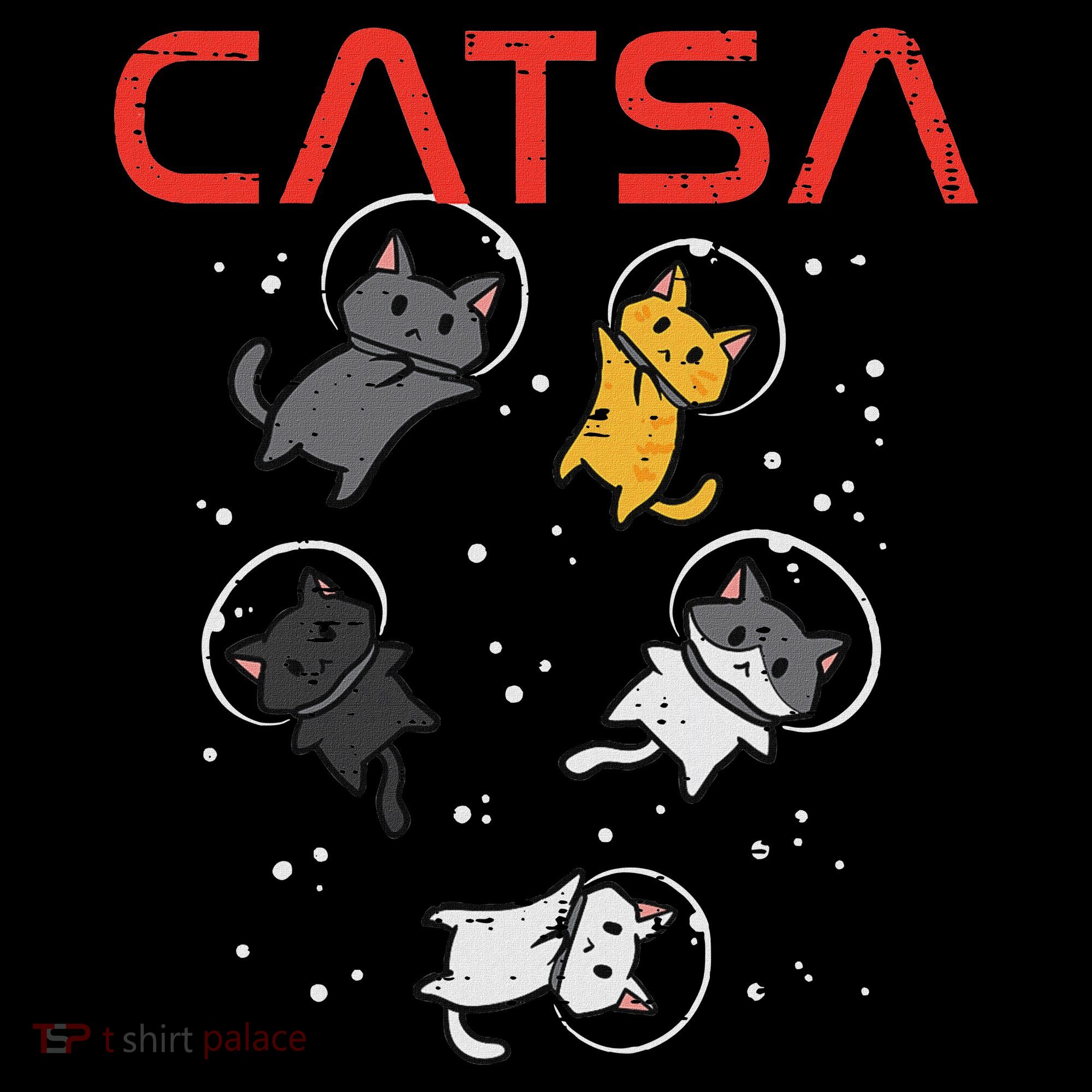 Catsa Cat Astronauts Funny Kitten Space Women T-Shirt