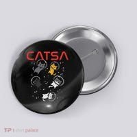 Catsa Cat Astronauts Funny Kitten Space Women Button thumb 0