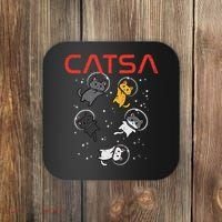 Catsa Cat Astronauts Funny Kitten Space Women Coaster thumb 0
