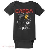 Catsa Cat Astronauts Funny Kitten Space Women Baby Bodysuit thumb 0