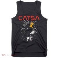 Catsa Cat Astronauts Funny Kitten Space Women Tank Top thumb 0