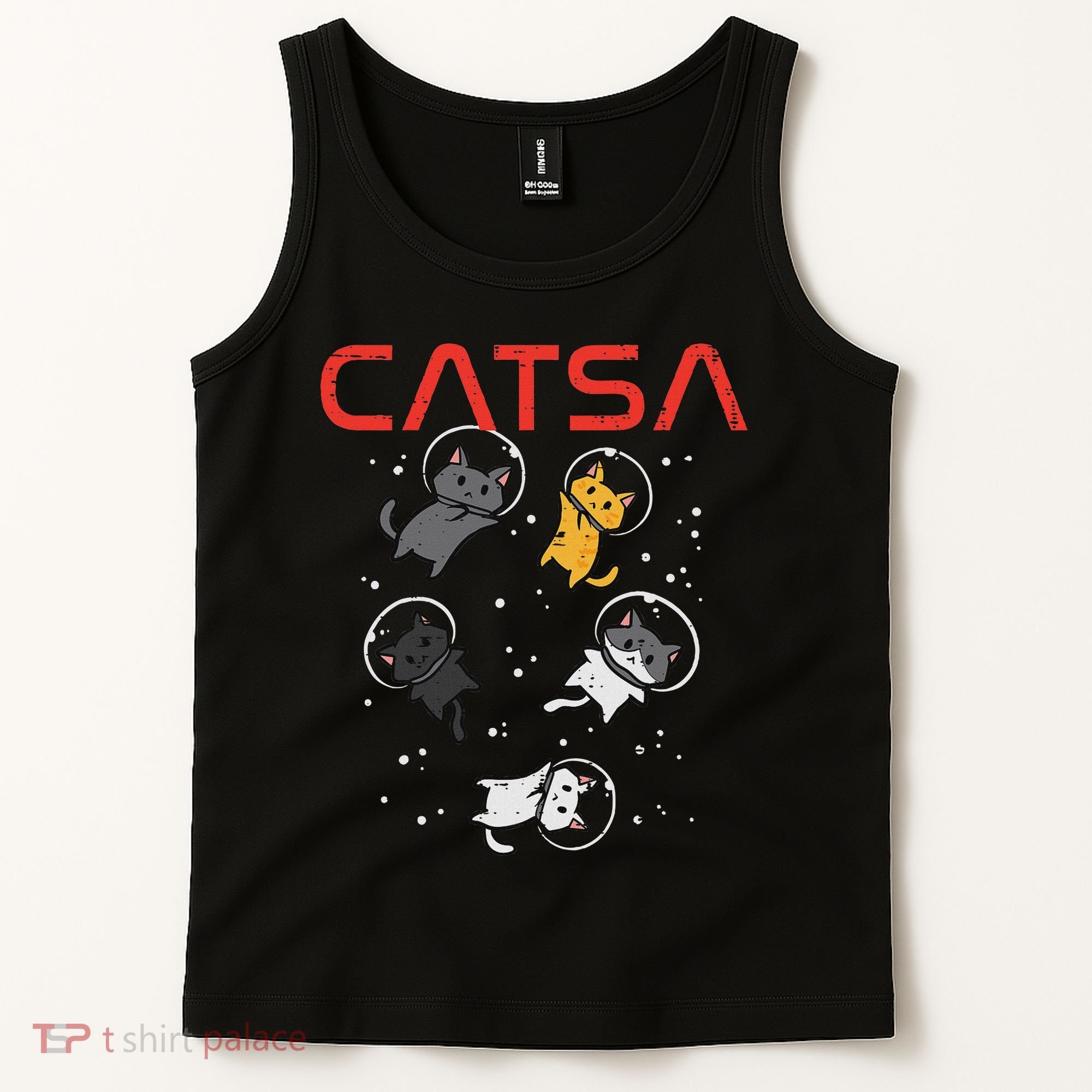 Catsa Cat Astronauts Funny Kitten Space Women Tank Top