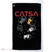 Catsa Cat Astronauts Funny Kitten Space Women Golf Towel thumb 0