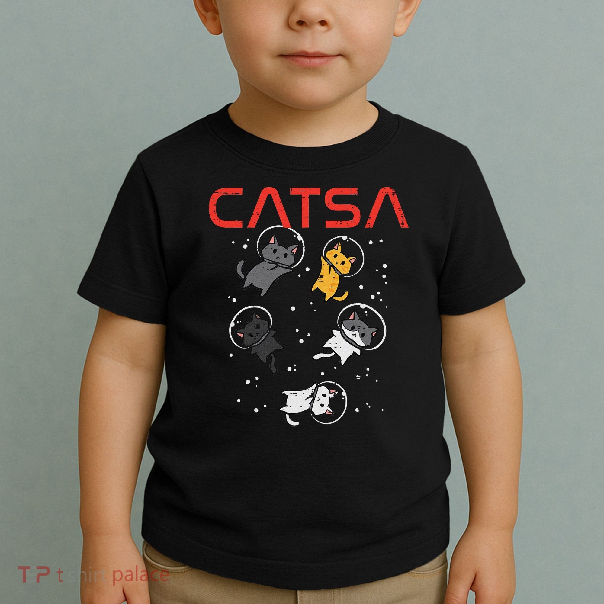 Catsa Cat Astronauts Funny Kitten Space Women Toddler T-Shirt