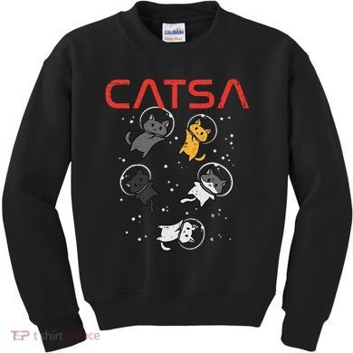 Catsa Cat Astronauts Funny Kitten Space Women Kids Sweatshirt