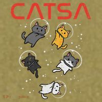 Catsa Cat Astronauts Funny Kitten Space Women Garment-Dyed Women's Muscle Tee thumb 6