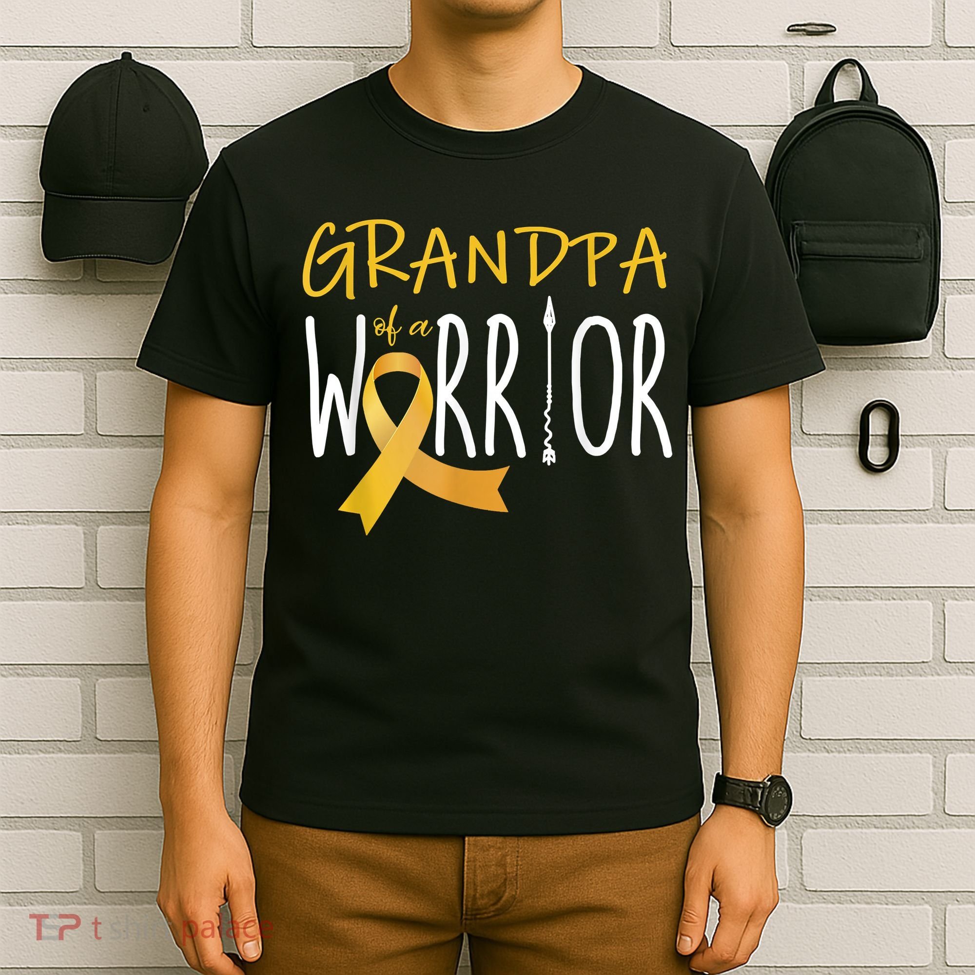 Childhood Cancer Awareness Grandpa Of A Warrior T-Shirt