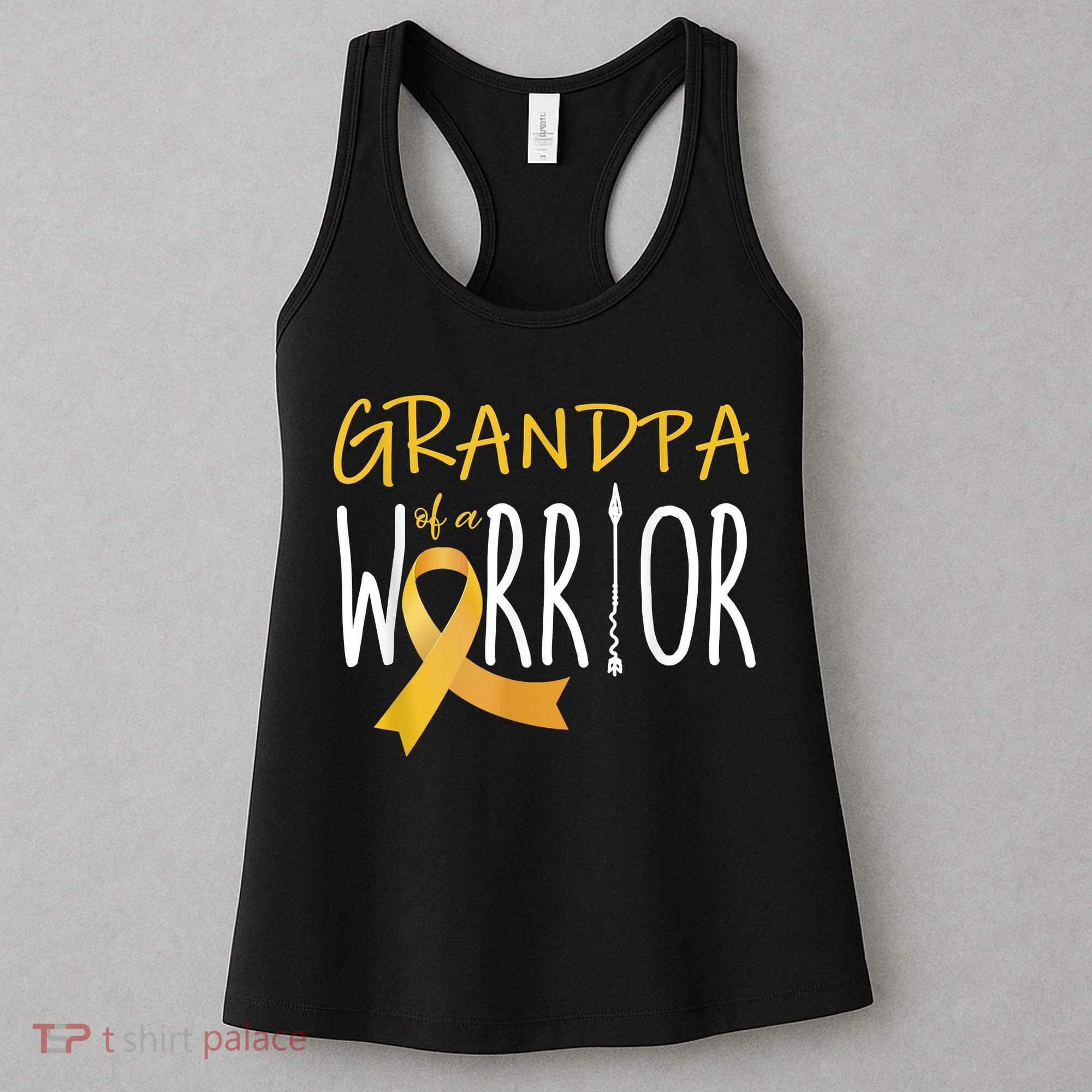 Childhood Cancer Awareness Grandpa Of A Warrior Women's Tank Top