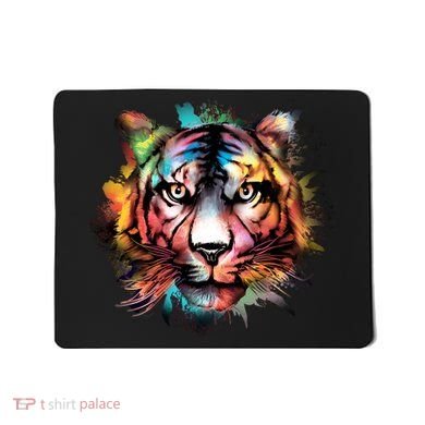 Cool Colorful Abstract Realistic Tiger Face Mousepad