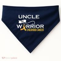 Childhood Cancer Awareness Uncle Of A Warrior USA-Made Doggie Bandana thumb 0