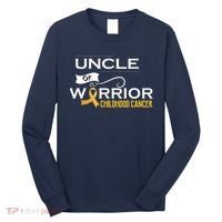 Childhood Cancer Awareness Uncle Of A Warrior Long Sleeve Shirt thumb 0