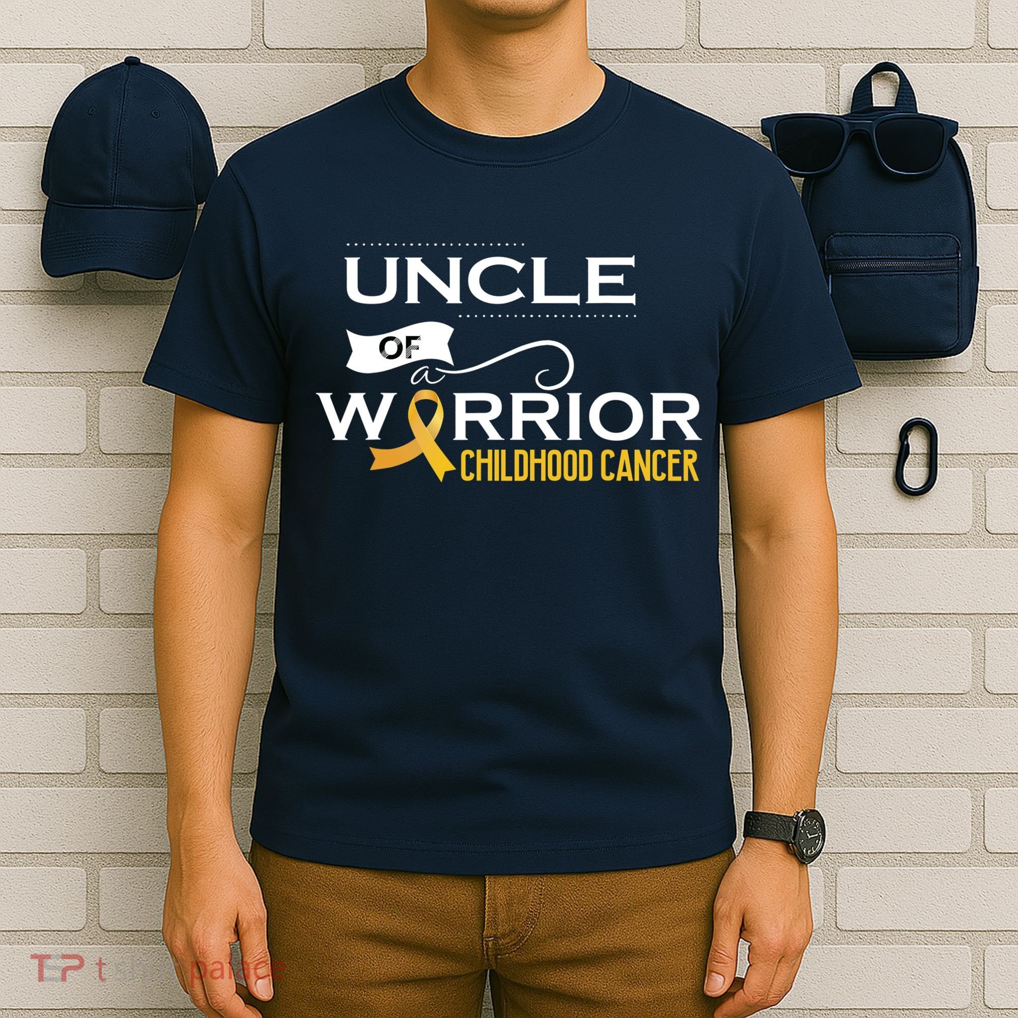Childhood Cancer Awareness Uncle Of A Warrior T-Shirt