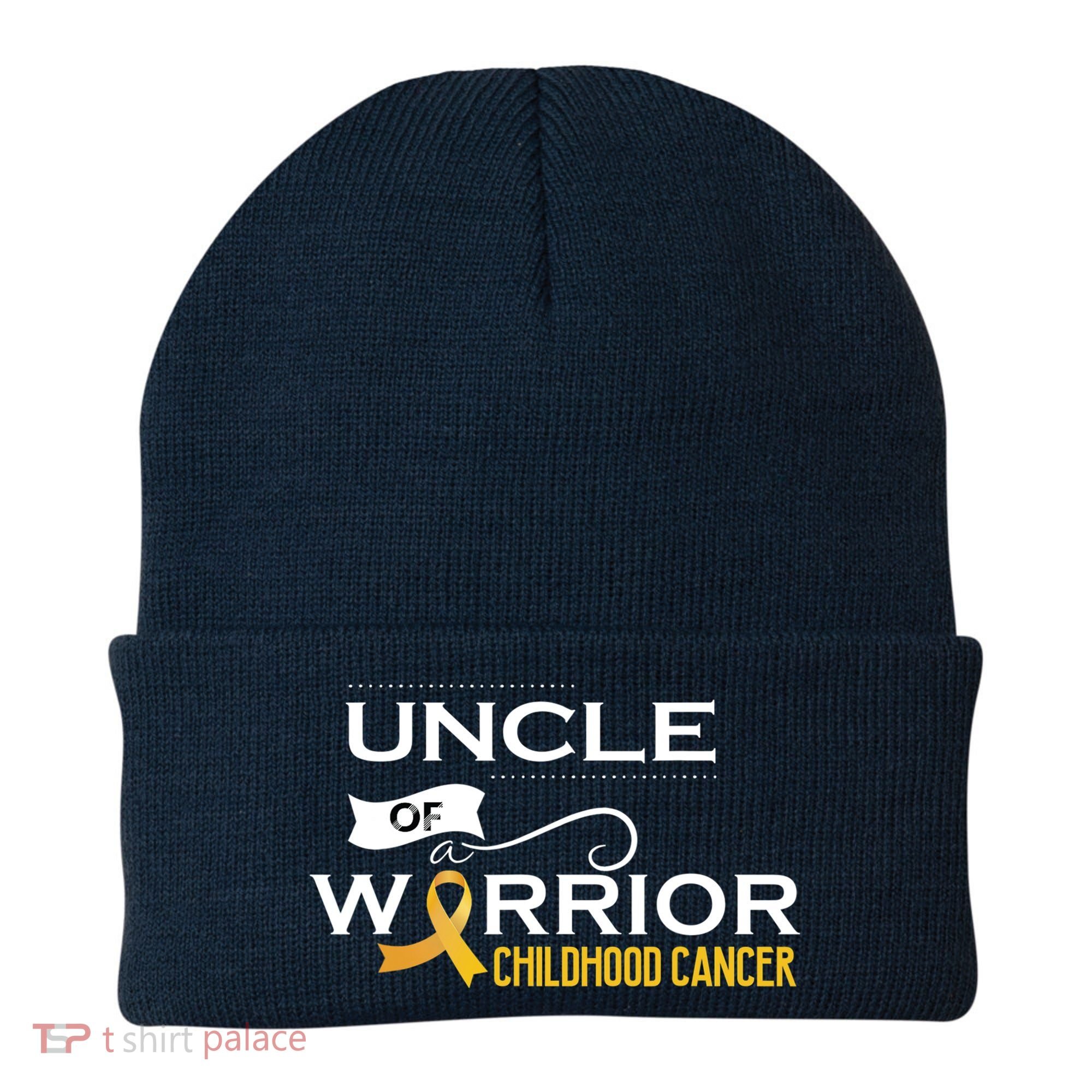 Childhood Cancer Awareness Uncle Of A Warrior Beanie