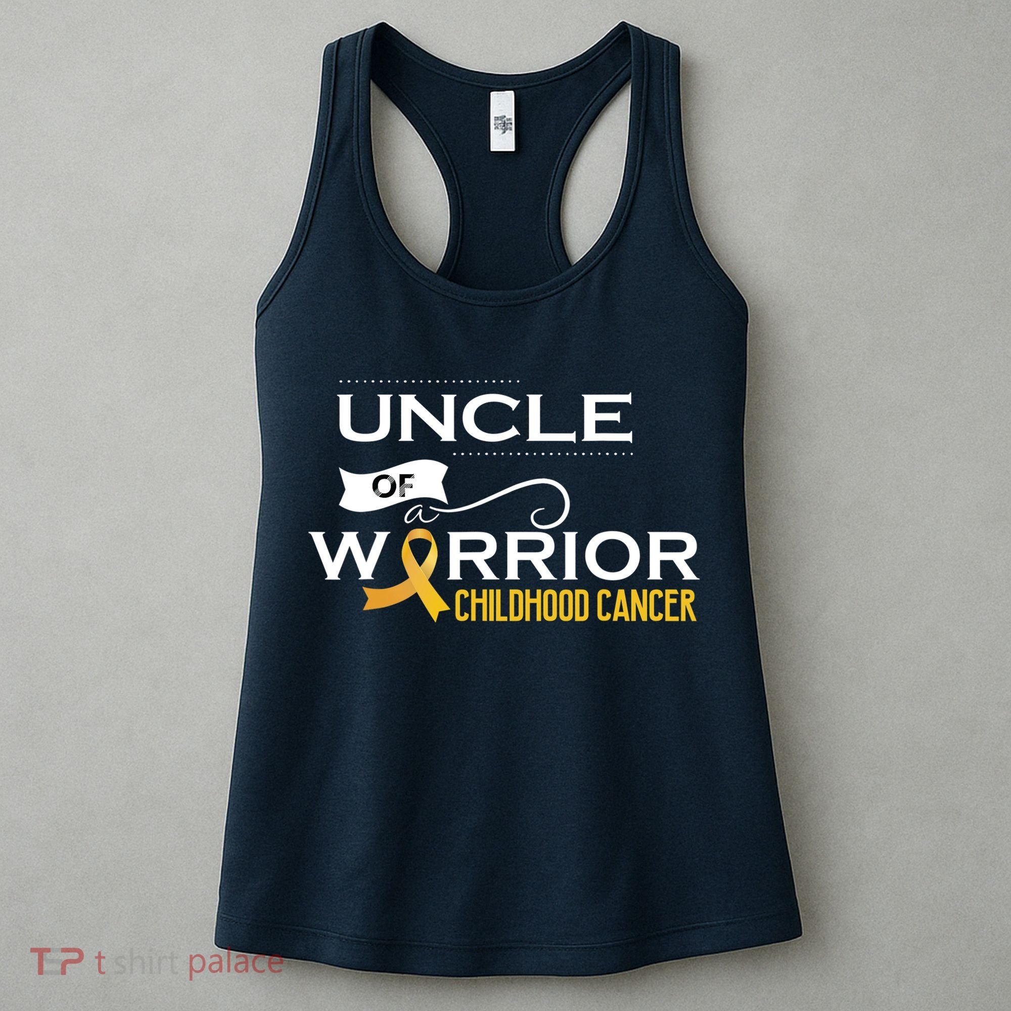 Childhood Cancer Awareness Uncle Of A Warrior Women's Tank Top
