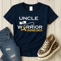 Childhood Cancer Awareness Uncle Of A Warrior Women's T-Shirt thumb 3