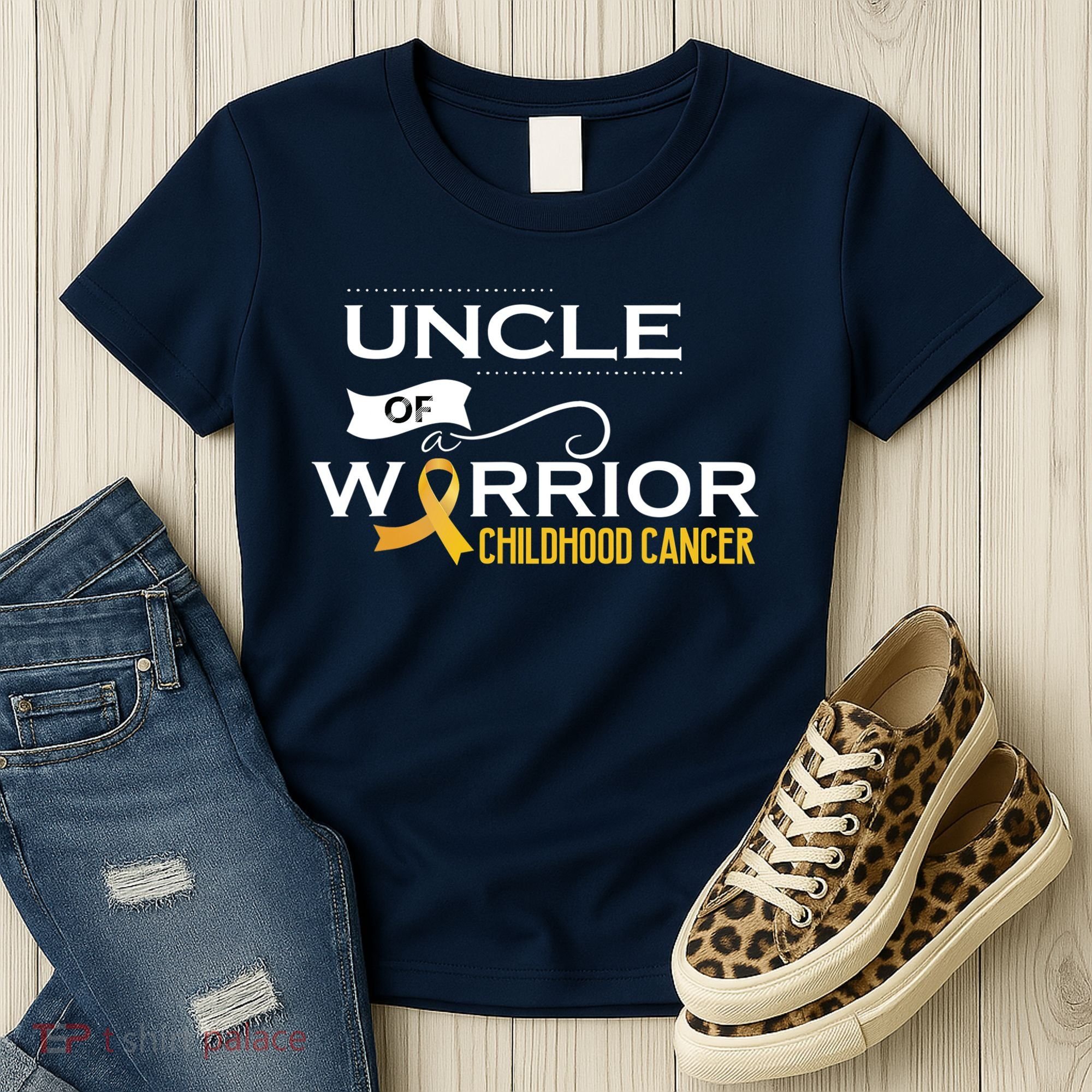 Childhood Cancer Awareness Uncle Of A Warrior Women's T-Shirt