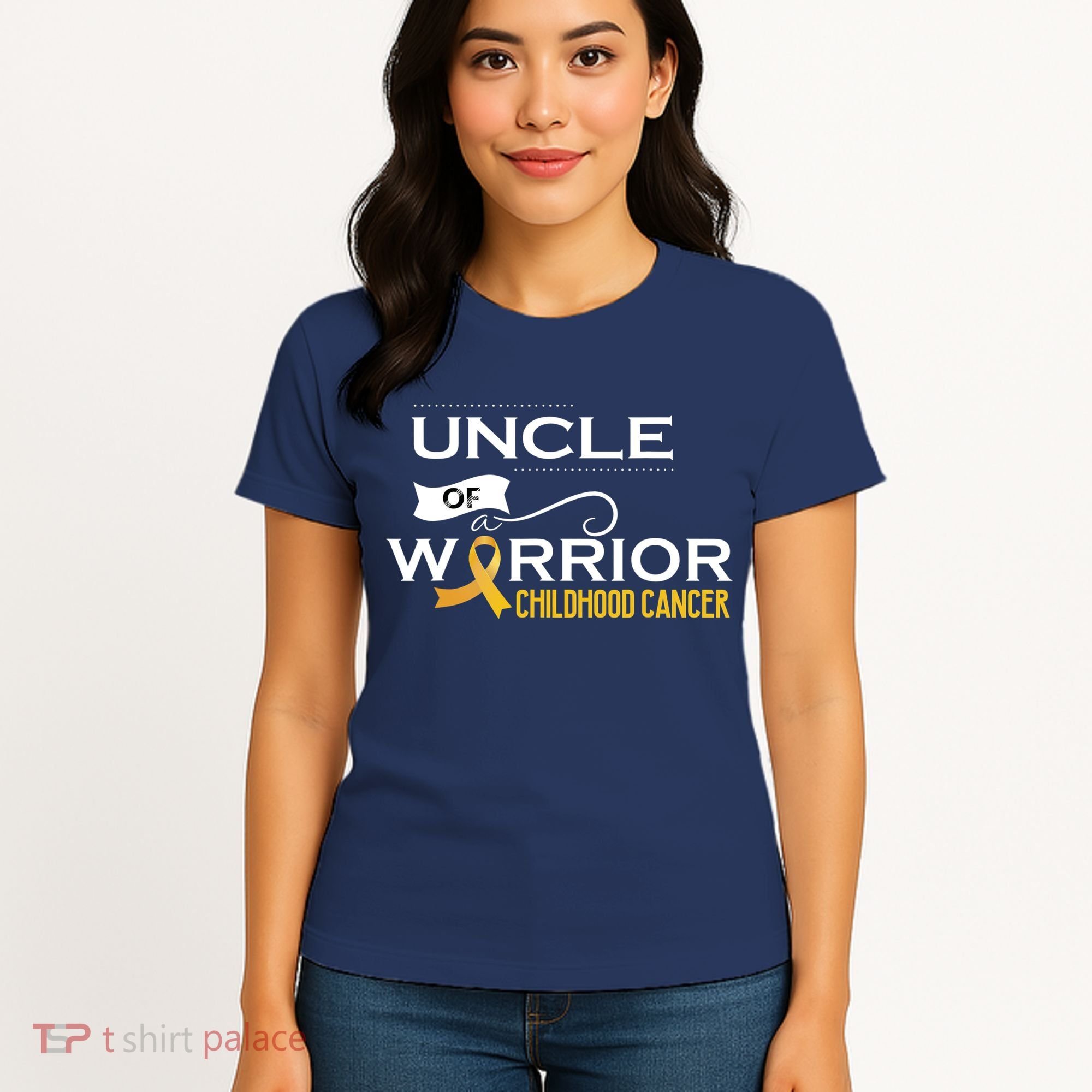 Childhood Cancer Awareness Uncle Of A Warrior Women's T-Shirt