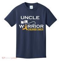 Childhood Cancer Awareness Uncle Of A Warrior Kids T-Shirt thumb 0