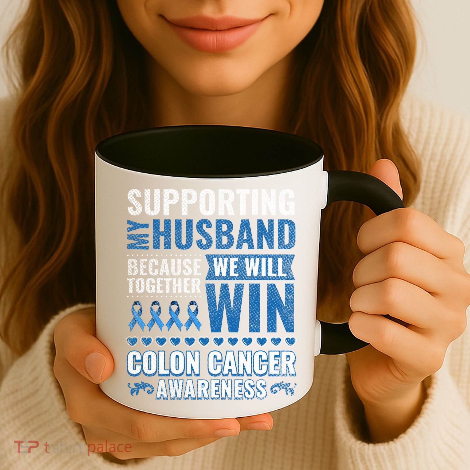 Colon Cancer Awareness Colonoscopy Support Husband Gift Coffee Mug
